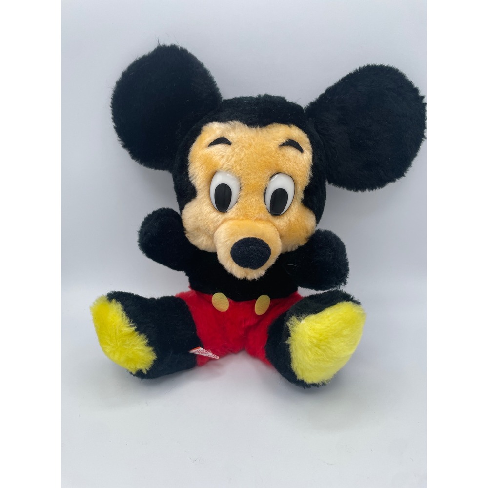 VTG 1970s Mickey Mouse Plush R Dakin Disney Productions Bean Bag Korean